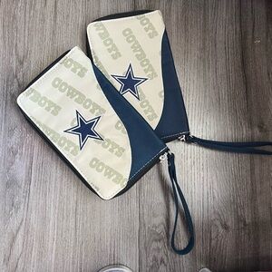 2 Dallas Cowboys NFL Curve Zip Organizer Ladies Wallet  (Bundle Deal)